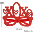 Sparkly red glitter XOXO heart frame party glasses for Valentine’s Day celebrations - XOXO Red Style