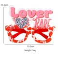 Valentine's Day glasses with red heart print and pink Lover BABE felt lettering - Lover Babe Style