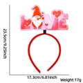Rode Valentijnsdag LOVE haarband met gnome en hart, afmetingen 23,5 cm bij 17,3 cm - LOVE Kabouter Stijl