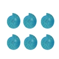 6er-Set blaue Glitzer-Spiralen aus PVC zum Aufhängen für Party-Decken-Dekorationen - Blaue Doppelspirale
