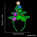 Cerchietto albero di Natale luminoso a LED con paillettes verdi e decorazioni - Stile Albero di Natale Con Stella LED Finitura Verde