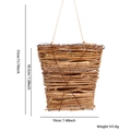 Cesto pensile in rattan intrecciato a mano per decorazioni di Ringraziamento e fiori - Cesto di Zucca e Girasole del Raccolto Autunnale (2308-TK)