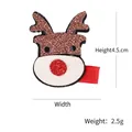 Weihnachts-Rentier-Haarspange mit Glitzer, Maße 4,5 cm x 3,5 cm, braune Pailletten - Brauner Rentierkopf (SDFQ)