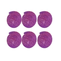 Set of 6 purple glitter spiral ceiling decorations for Christmas and party venue layout - Pink Double Spiral