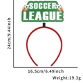 Fußball-Liga Haarreif aus grünem Filz mit rotem Stoffbesatz für Weltcup-Fans - Einheitsgröße / Fußball Liga