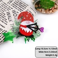 Handmade Valentine gnome ornament with red glitter hat and purple heart arrow for hair - Archery Gnome Style