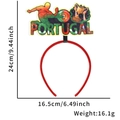 Portugal Fußball Fan Haarreif mit Maskottchen und Maßen von 24cm mal 16,5cm - Einheitsgröße / Portugal Tor