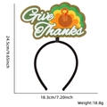 Cerchietto per il Ringraziamento Give Thanks con tacchino colorato e decorazioni autunnali - Cerchietto Tacchino Verde Give Thanks