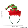 Christmas elf hat headband in green velvet with red bells and fur trim holiday hairpiece - Elf Hat Style
