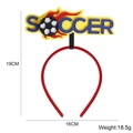 Cerchietto calcio con lettere SOCCER blu e design fiamma per tifosi sportivi - Taglia unica / Stile Lettere SOCCER