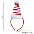 Diadema árbol de Navidad luminosa con espirales rojos y luces LED, 25x12,5cm - Gorro de Papá Noel con Resorte