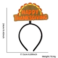 Happy Thanksgiving Truthahn Haarreif mit Maßen 24cm mal 17,5cm und 18,4g Gewicht - Braunes Happy Thanksgiving Stirnband