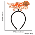 Thanksgiving-Haarreif mit orangefarbenem Filzschild, Putenmotiv und Schriftzug - Oranges Thanksgiving Truthahn Stirnband