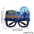 Detail view of Happy Halloween felt glasses with dimensions 15cm width and 12.3cm height - Letter Ghost Hand
