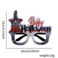 Halloween gnome glasses frame with Happy Halloween text and 16cm width dimensions - Gnome Letters