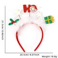 Christmas headband with red sequins, white stars and Ho decoration for party accessory - HO Star White Feather Style