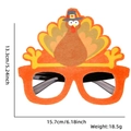 Funny Thanksgiving turkey hat glasses frame made of felt for festive photo props - One Size / Fork-legged Turkey Style