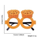 Orange turkey pie felt party glasses for Thanksgiving celebration photo booth prop - One Size / Cake