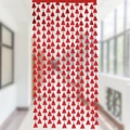 Tenda festiva a frange rosse di 2m a forma di albero per decorazione murale natalizia - 1m*2m / Rosso