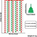 Rideau de franges sapin de Noël 2Mx1M pour décoration de fête festive en rouge et vert - 1m*2m / Rouge Argent Vert Mixte