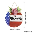Targa Welcome in legno con bandiera USA e luci LED per decorazione patriottica - Stile Bandiera Welcome (Con LED)