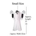 Dettaglio piccolo fantasma in carta a nido d'ape bianco misura 37 cm per 32 cm - Piccolo