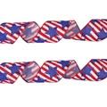 Detail van Amerikaanse vlag linten met sterren en strepen voor Onafhankelijkheidsdag decor - Blauw Pentagram / 1m