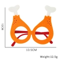 Funny chicken leg party glasses with orange felt and dimensions 13.5x12cm for summer theme - Chicken Leg Style