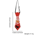 Red glitter Halloween tie with spider and black cat patterns for party costumes - Red Spider Web Cat
