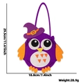 Halloween owl wizard felt candy bag with dimensions 29.5cm height and 18.8cm width - Witch Hat Owl Candy Bag