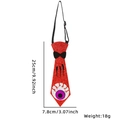 Red glitter Halloween tie with creepy bloodshot eye and black claw marks on white background - Red Bowtie Eyeball