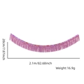 Medidas del cartel de flecos rosa láser con 2,1m de largo y 20cm de caída para decoración - Rosa Claro Láser
