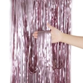 Tenda di pioggia opaca oro rosa per decorazione feste con frange metalliche riflettenti - 1*3m / Rosa Opaco