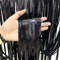 Black laser glitter fringe curtain backdrop for birthday party background decorations - 1x2m Laser Dot Black