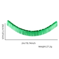 Tenda a frange verde per decorazioni da festa con altezza 20cm e lunghezza 2m - Verde