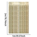 Tenda a frange dorata laser decorazione sfondo festa guida alle dimensioni 1m x 2m - Oro Champagne Laser / 1m*2m