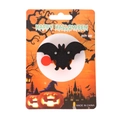 Distintivo a forma di pipistrello nero glitterato per decorazione party Halloween - Spilla Pipistrello di Halloween