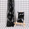 Black metallic foil fringe curtain for party backdrops and festive wall decoration - Black (1*3M)