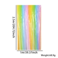 Regenbogen-Folienvorhang für Party-Hintergründe mit Maßen von 1 m x 2,5 m für Deko - 2.5M Macaron Vertikale Streifen Verlauf