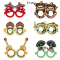 Lot de 6 lunettes festives mexicaines en papier avec motifs de tacos et piments - Style A