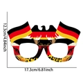 Germany flag party glasses for soccer fans with eagle design and size measurements - Germany Style