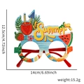 Dettagli degli occhiali per festa estiva con glitter, cocktail e motivi di frutta - Taglia unica / Succo di Cocco Anguria