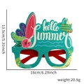 Dettaglio degli occhiali da festa estiva con tavole da surf e fiori di ibisco da 20,5 g - Taglia unica / Hello Estate Tavola da Surf