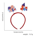 Dimensioni dettagliate della fascia USA per il Giorno dell'Indipendenza con bandiera - Taglia unica / Stile I Love USA