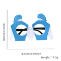 Dettagli occhiali festa corse cavalli blu con larghezza 16,5cm e peso di 17,3g - Stile Tuta da Fantino Blu