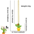 Collana con ciondolo a cactus Cinco de Mayo con perle gialle e dimensioni di 50,5 cm - Stile Cactus in Vaso