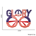 Glory lettered USA flag party glasses with star patterns and 13cm width dimensions - Glory Style