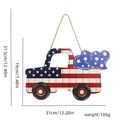 Patriotic wooden truck door sign with stars and stripes for Independence Day decor - Truck and Hearts Style