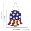 Independence Day bell wood plaque with Let Freedom Ring text and flag pattern - Style with Bells