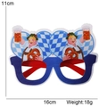 Oktoberfest feestbril met Beiers patroon, afmeting 16x11cm, gewicht 18g - Eén maat / Personages Proosten Stijl Bril